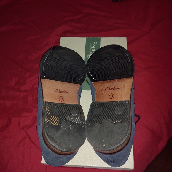 Clark's Navy Suede Dress Shoes - Picture 5 of 6